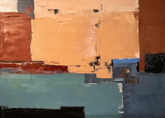 Терракотовая архитектурная абстракция, 1400 × 1000 мм